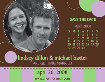 Lindsey Dillon and Michael Baxter are getting married April 26, 2008!